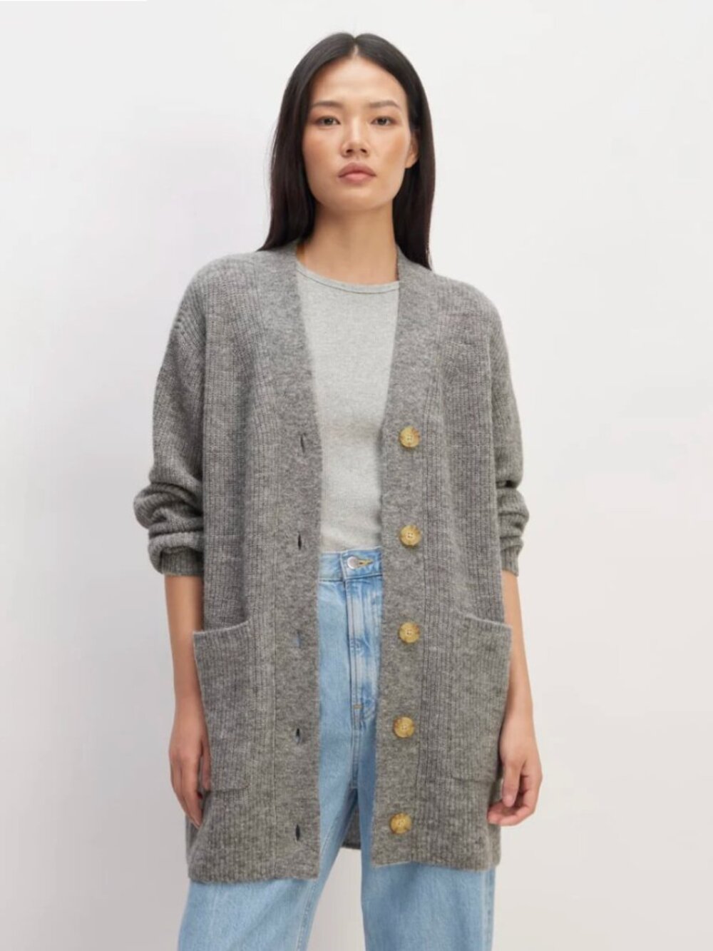 Everlane Oversized Alpaca Pocket Cardigan
